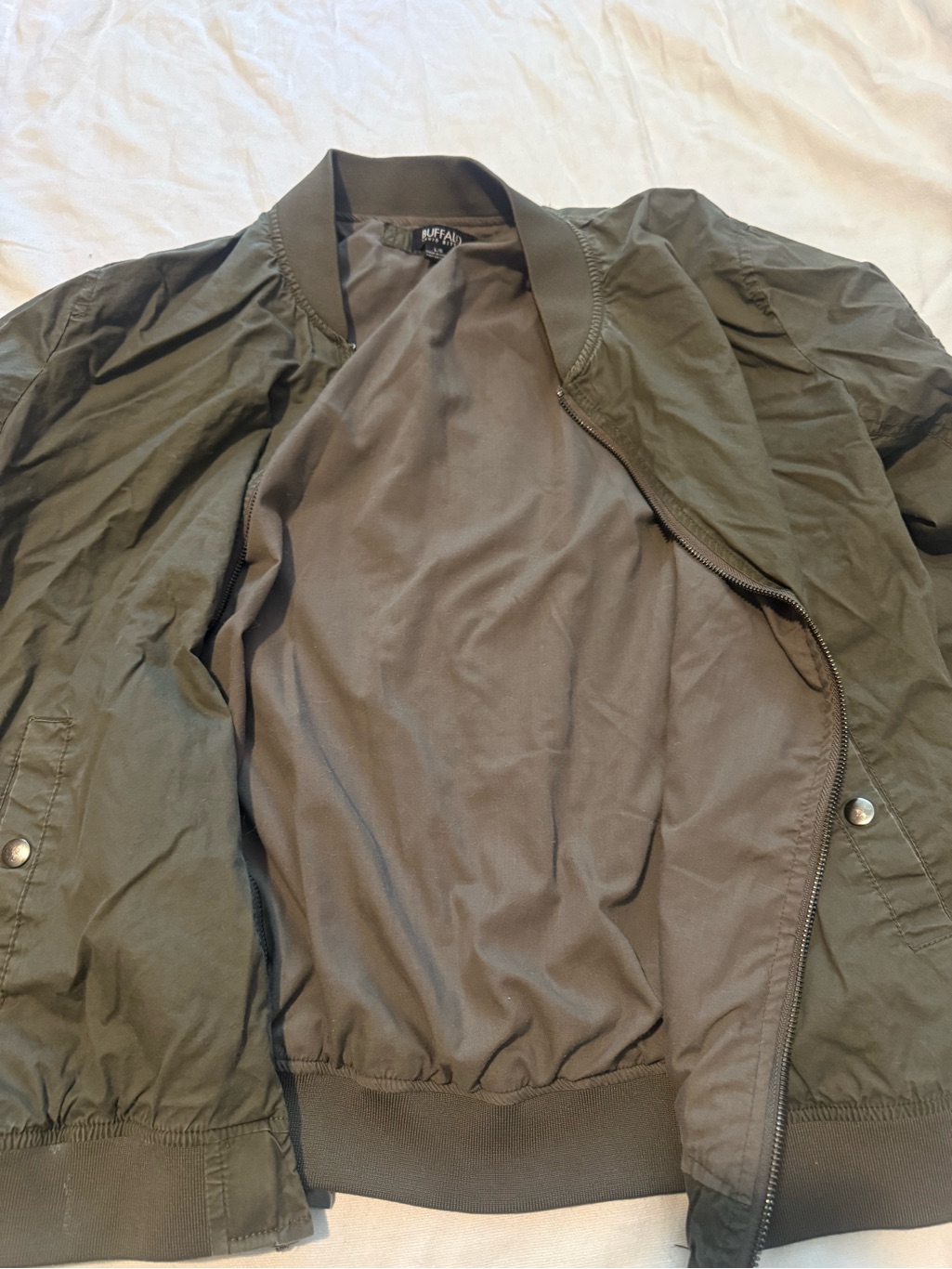 Buffalo David Bitton Olive Green Bomber Jacket — image 7 of 8